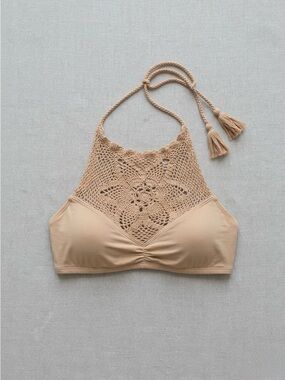 Volcom Crochet Knit Halter Top